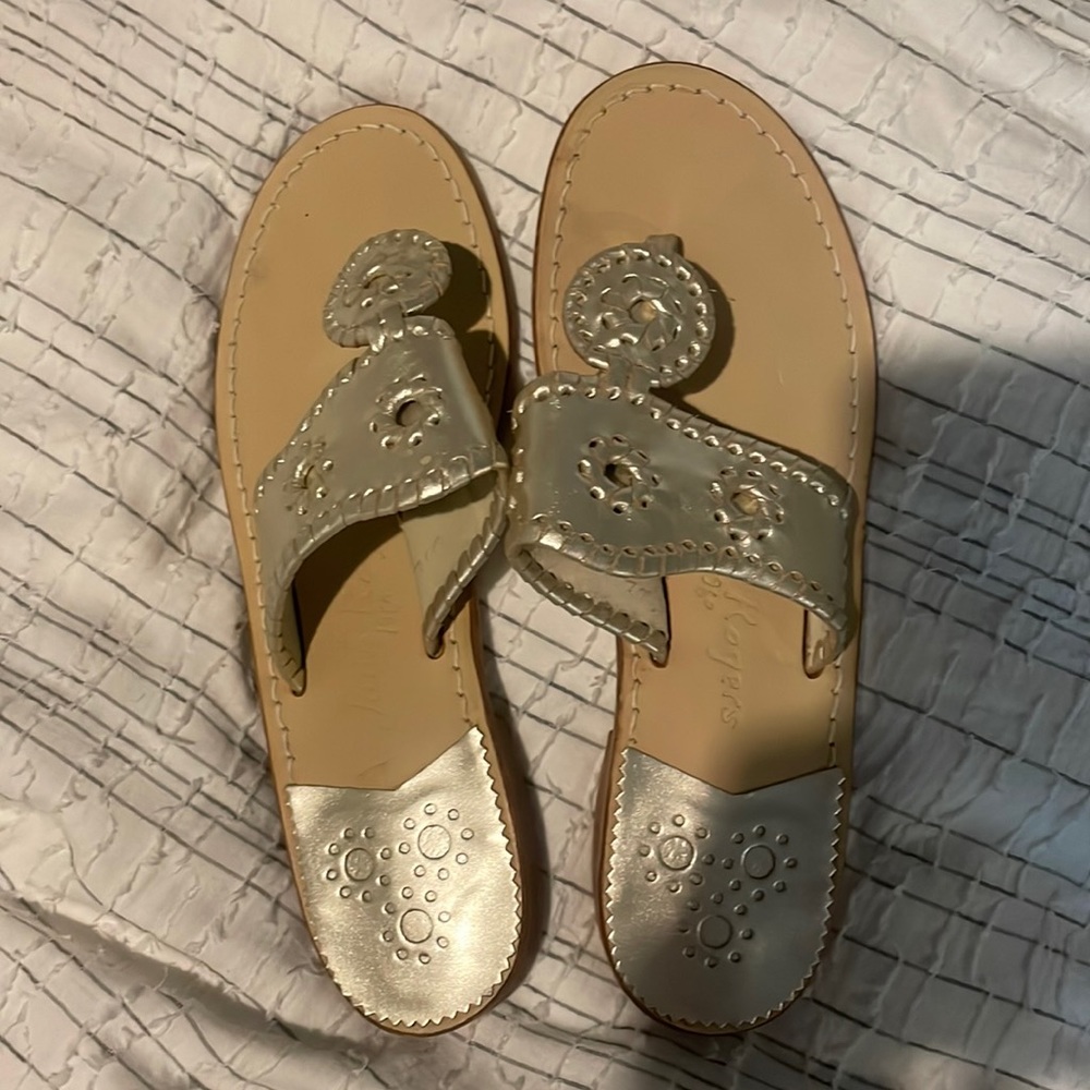 NWOT Gold Jack Rogers Flat Sandal